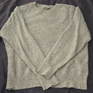 Madewell Speckled Cream Cashmere Top
